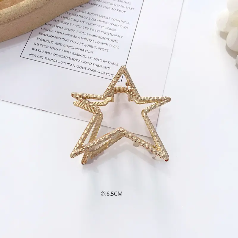 Gold Metal Hair Shark Clip Large High-end Hairpin - Image 7