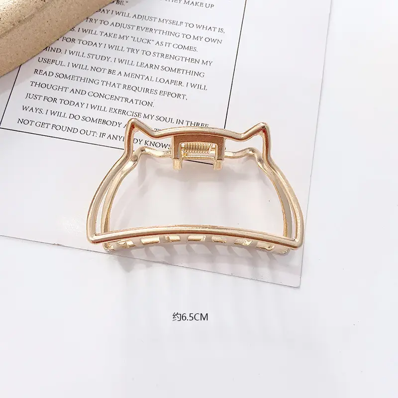 Gold Metal Hair Shark Clip Large High-end Hairpin - Image 9