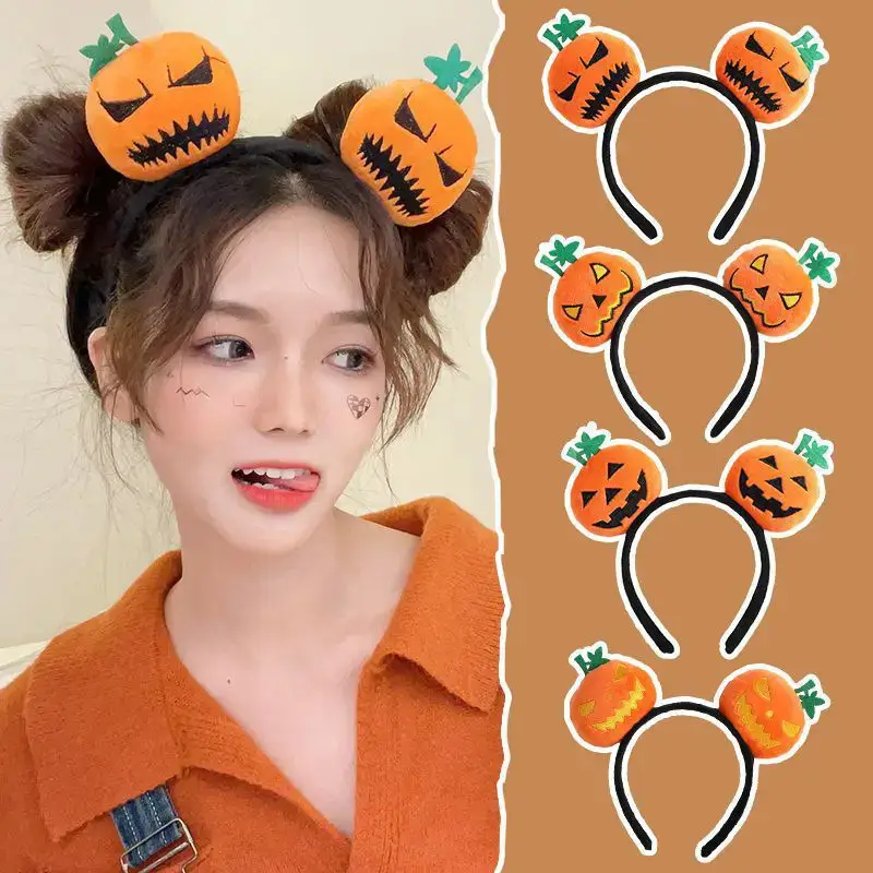 Cute Pumpkin Headband for Girls Halloween Dress Up - Image 5