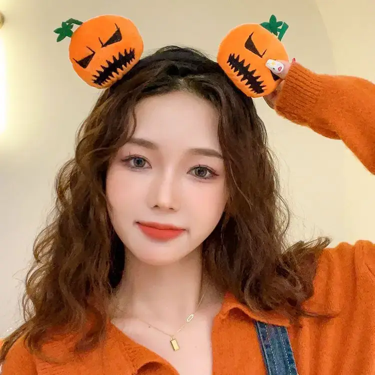 Cute Pumpkin Headband for Girls Halloween Dress Up - Image 8