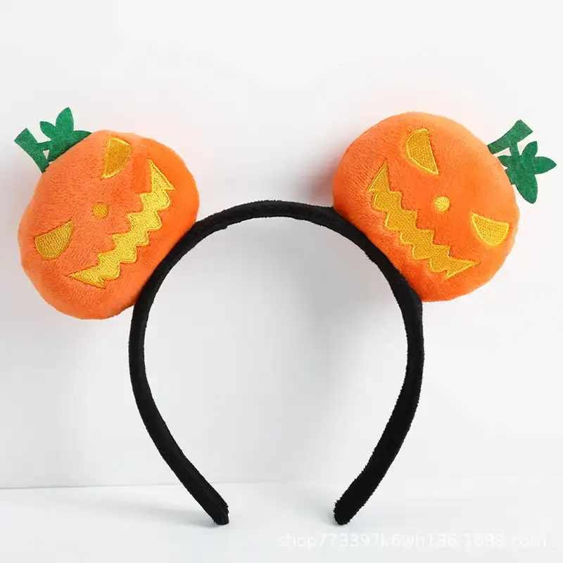 Cute Pumpkin Headband for Girls Halloween Dress Up - Image 2