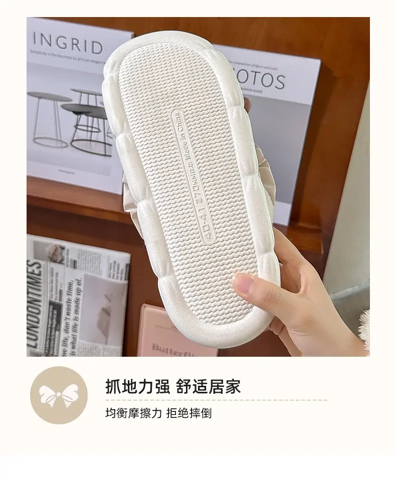Couple cotton slippers women's autumn and winter thick bottom new warm non-slip fleece-lined home home plush slippers men's wholesale — feature 16