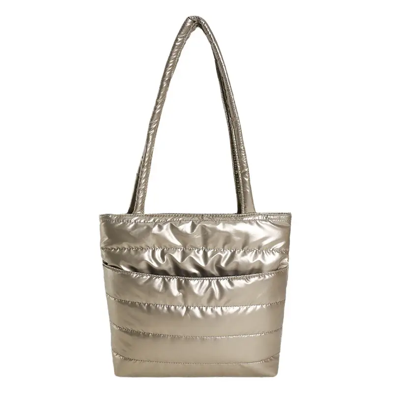 2026 Spring Shoulder Bag Silver Cotton Large Capacity - Image 9