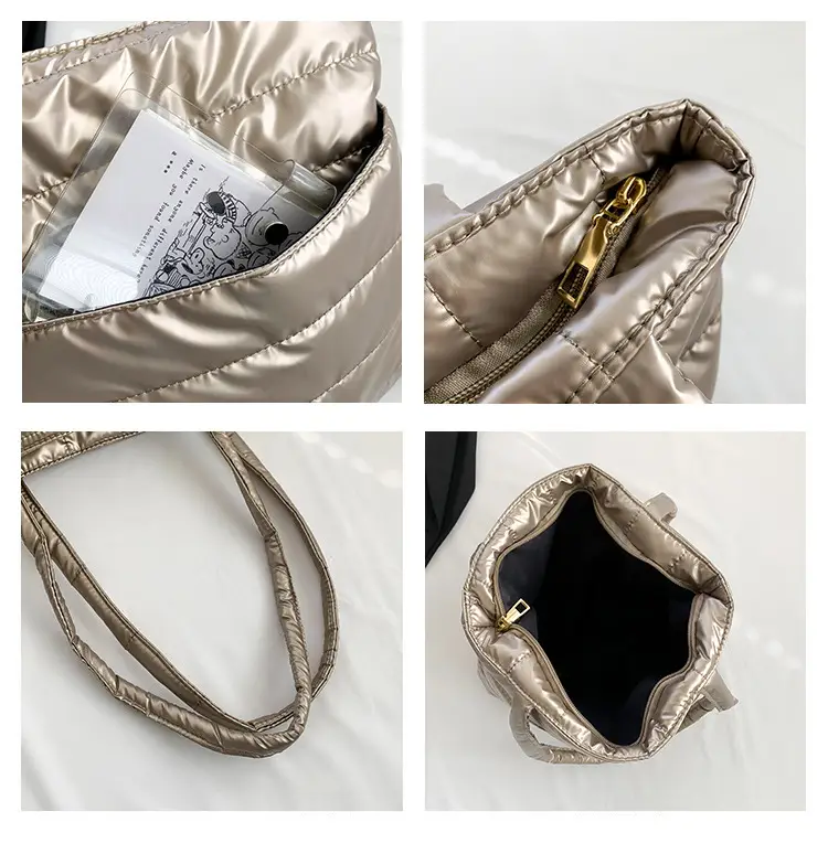 2026 Spring Shoulder Bag Silver Cotton Large Capacity — feature 10
