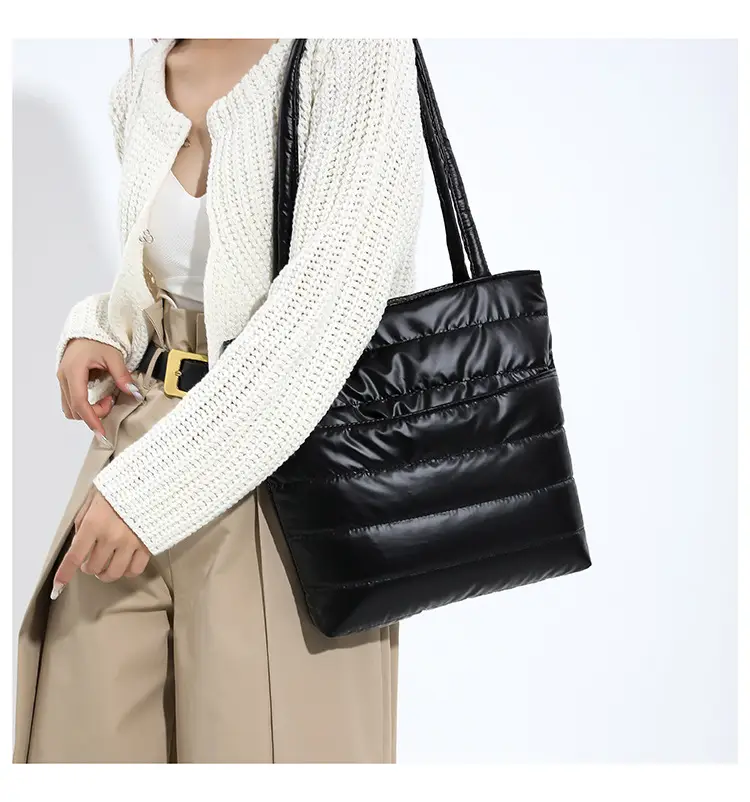 2026 Spring Shoulder Bag Silver Cotton Large Capacity — feature 12