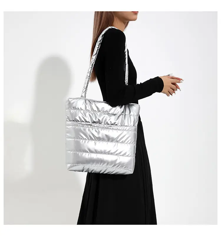2026 Spring Shoulder Bag Silver Cotton Large Capacity — feature 18
