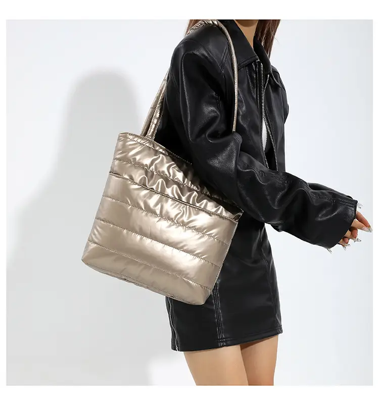 2026 Spring Shoulder Bag Silver Cotton Large Capacity — feature 21