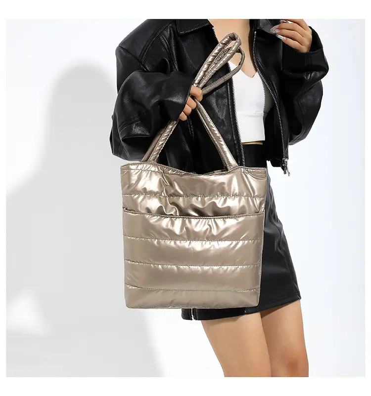 2026 Spring Shoulder Bag Silver Cotton Large Capacity — feature 22