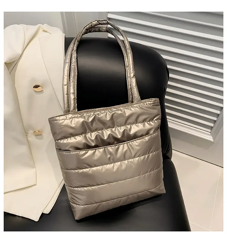 2026 Spring Shoulder Bag Silver Cotton Large Capacity — feature 24