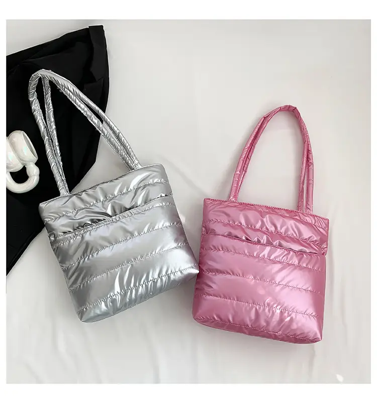 2026 Spring Shoulder Bag Silver Cotton Large Capacity — feature 27