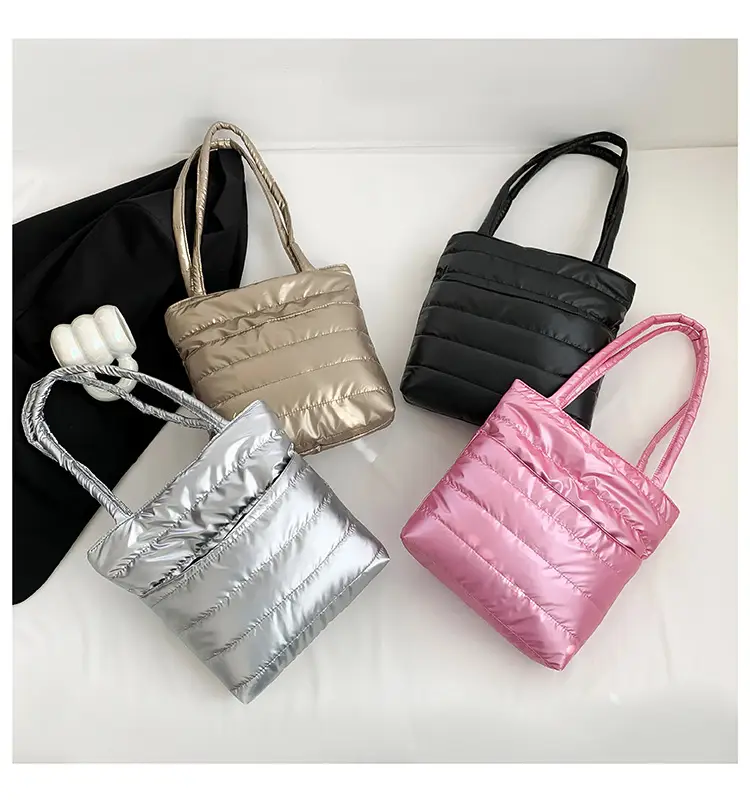 2026 Spring Shoulder Bag Silver Cotton Large Capacity — feature 29