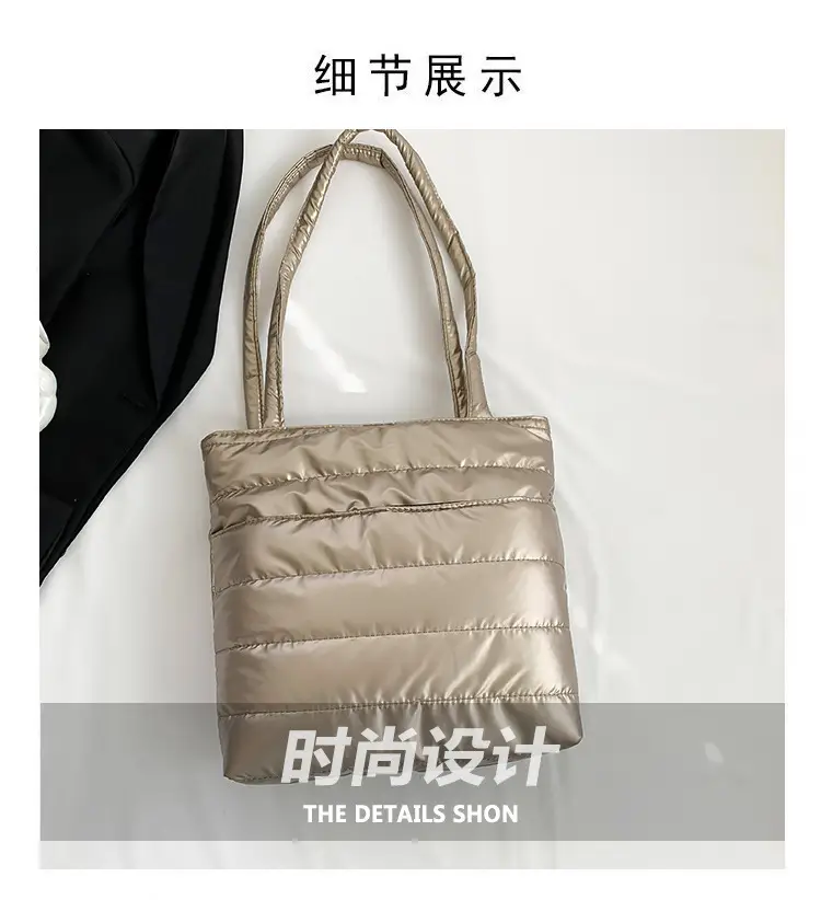 2026 Spring Shoulder Bag Silver Cotton Large Capacity — feature 3