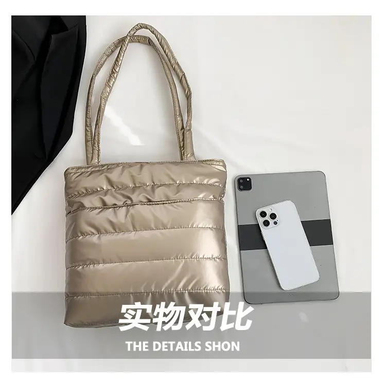 2026 Spring Shoulder Bag Silver Cotton Large Capacity — feature 31