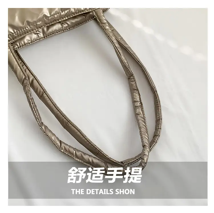 2026 Spring Shoulder Bag Silver Cotton Large Capacity — feature 4