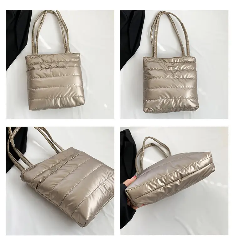 2026 Spring Shoulder Bag Silver Cotton Large Capacity — feature 9