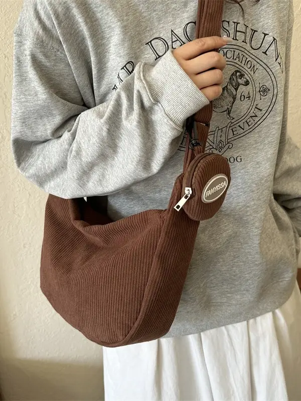 2025 Korean Style Brown Crossbody Bag for Women