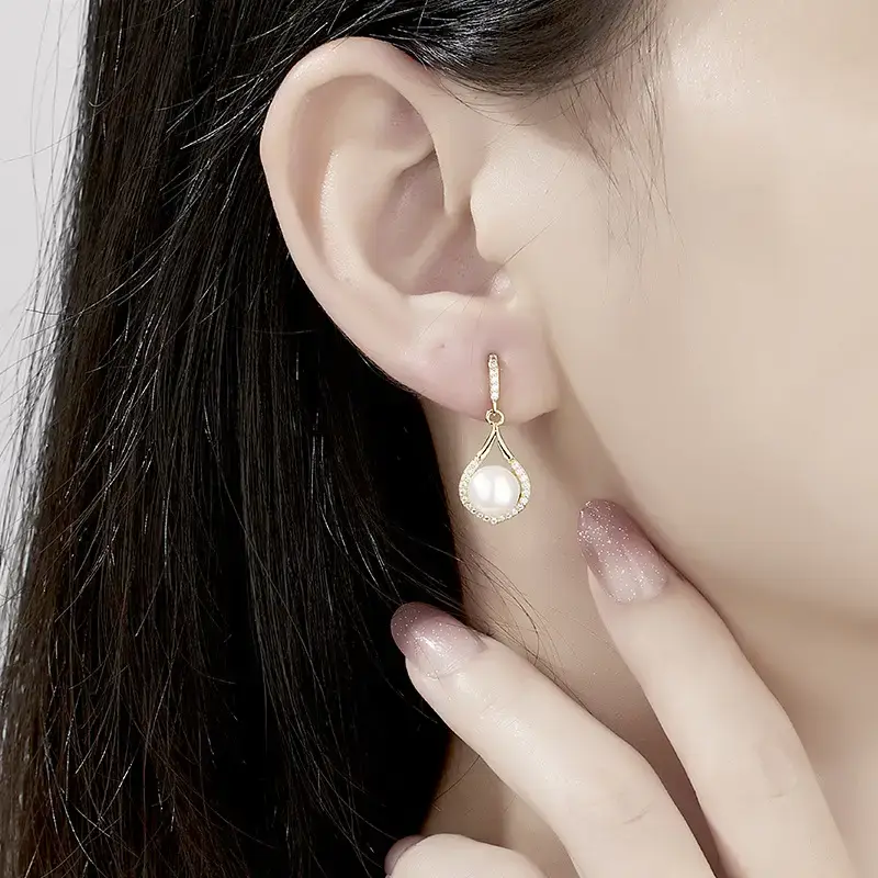 2023 Freshwater Pearl Drop Earrings for Women