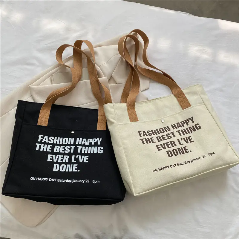 Canvas Student Tote Bag Large Capacity South Korea - Image 7