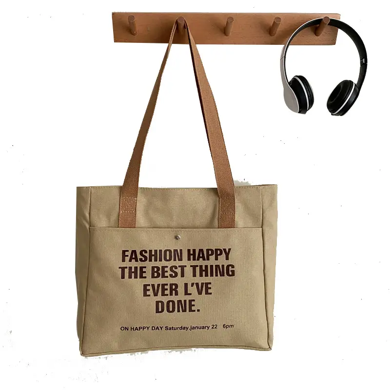 Canvas Student Tote Bag Large Capacity South Korea - Image 8