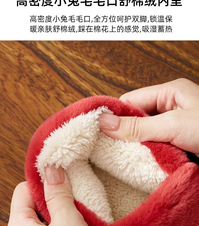 Waterproof Cotton Slippers Women's Autumn and Winter Bag Heel Indoor Home Thickened Warm Non-slip Leather Slippers Cowhide Thick Bottom Household — feature 8