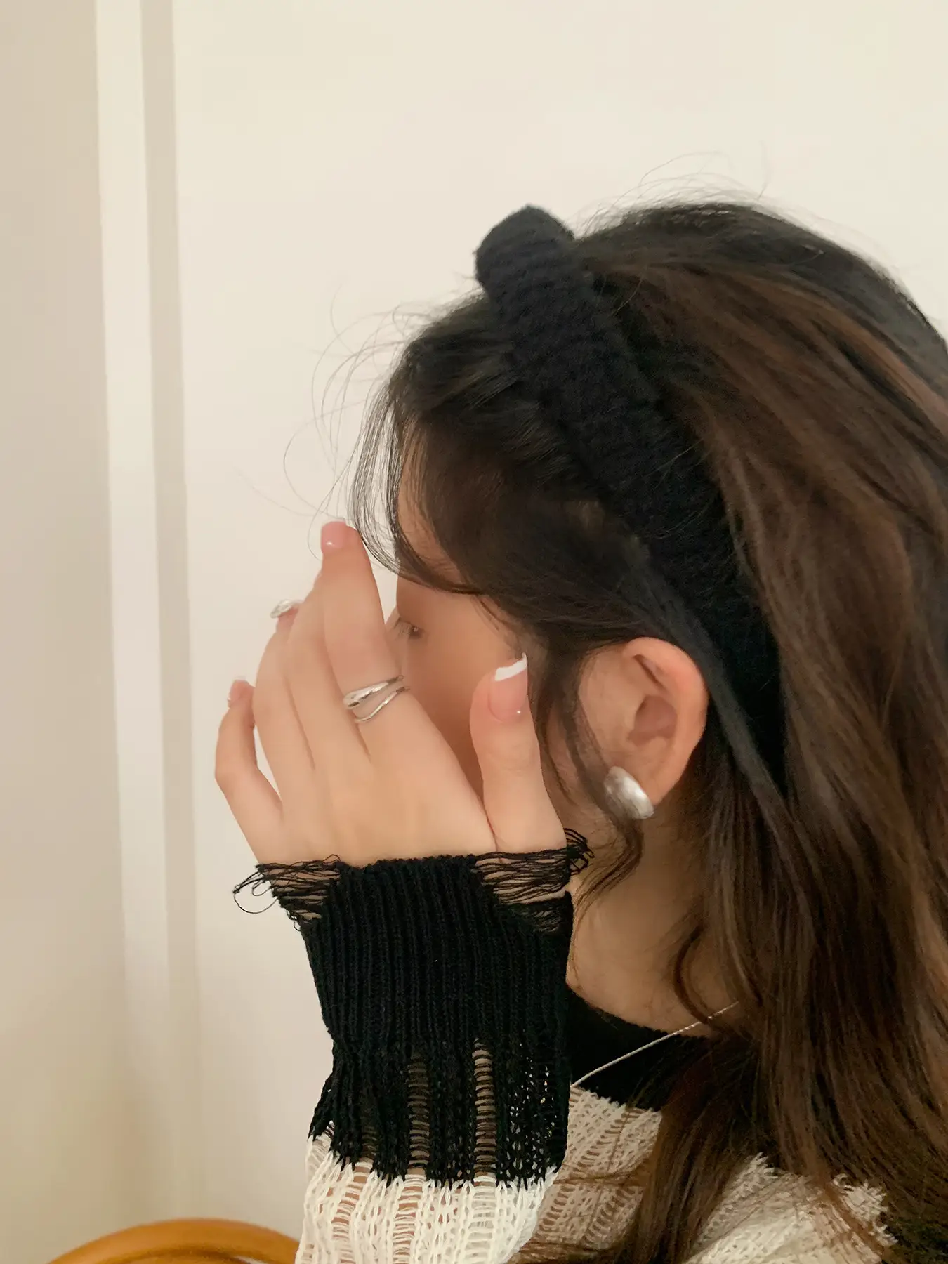 New Autumn Winter Maillard Lamb Hairband Plush Beige — feature 9