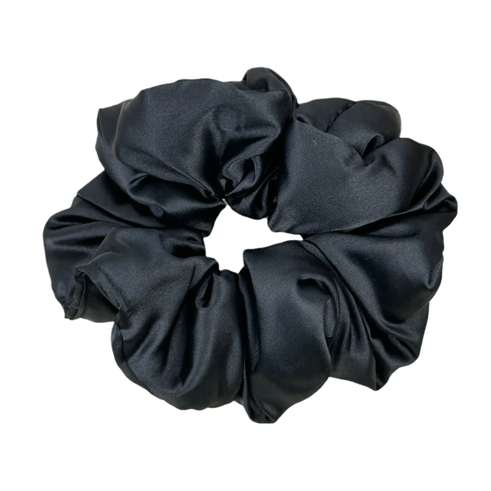 Black Satin Lazy Hair Ring Large - Image 13