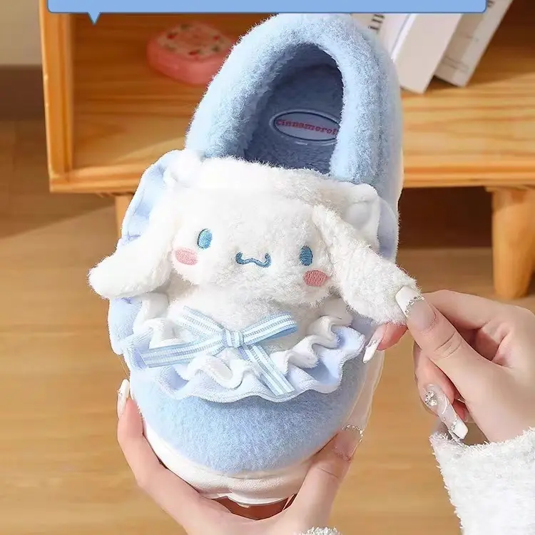 Autumn and winter cotton slippers women's winter home slippers men's home non-slip thick-soles warm autumn Mao Mao slippers wholesale shoes - Image 8