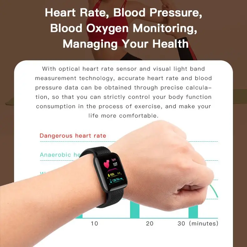 116Plus Cross-Border Smart Bracelet with Color Screen & E-Readout - Image 7