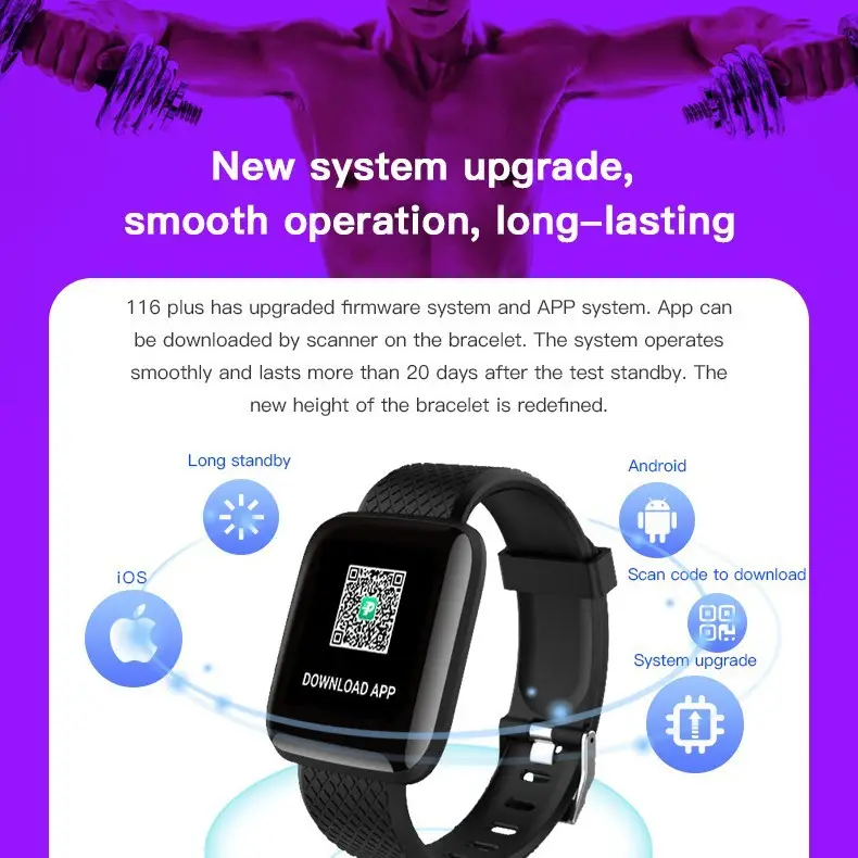 116Plus Cross-Border Smart Bracelet with Color Screen & E-Readout - Image 9