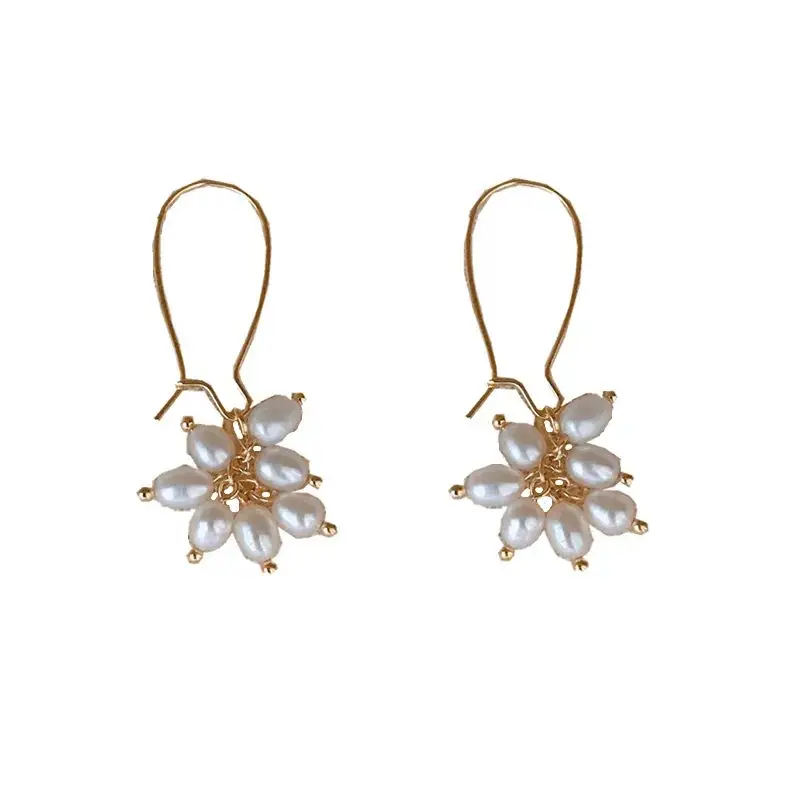 18k Gold Plated Pearl Grape Earrings for Women