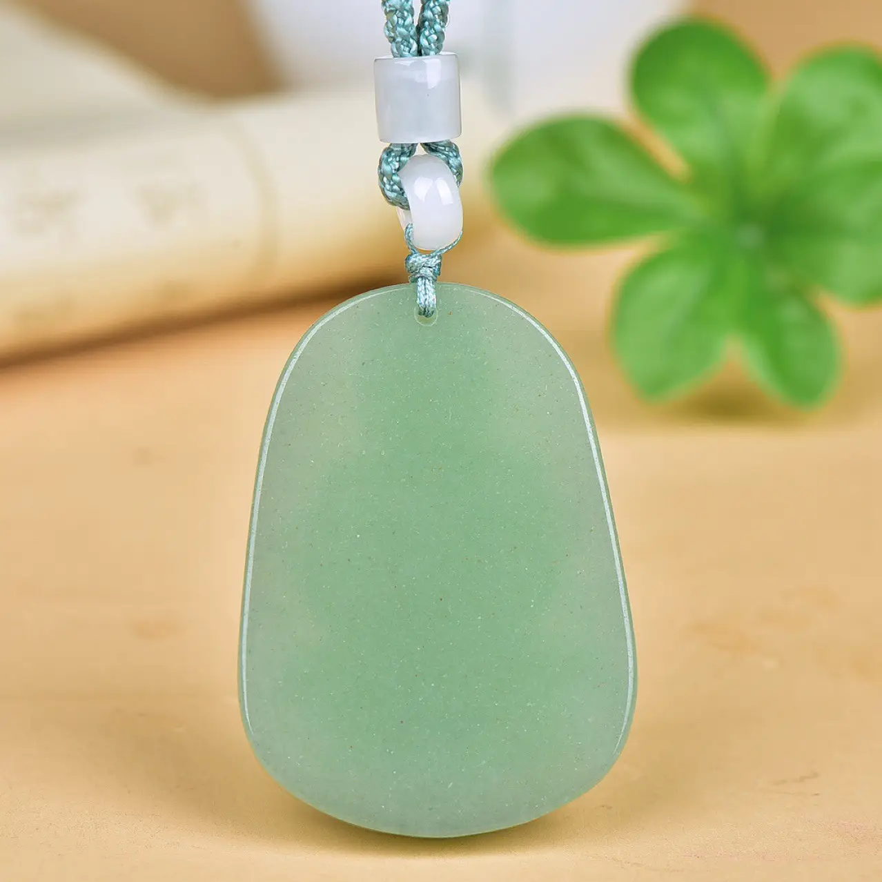 Xinjiang Dongling Jade Buddha Pendant Gold Silk Blue — feature 5