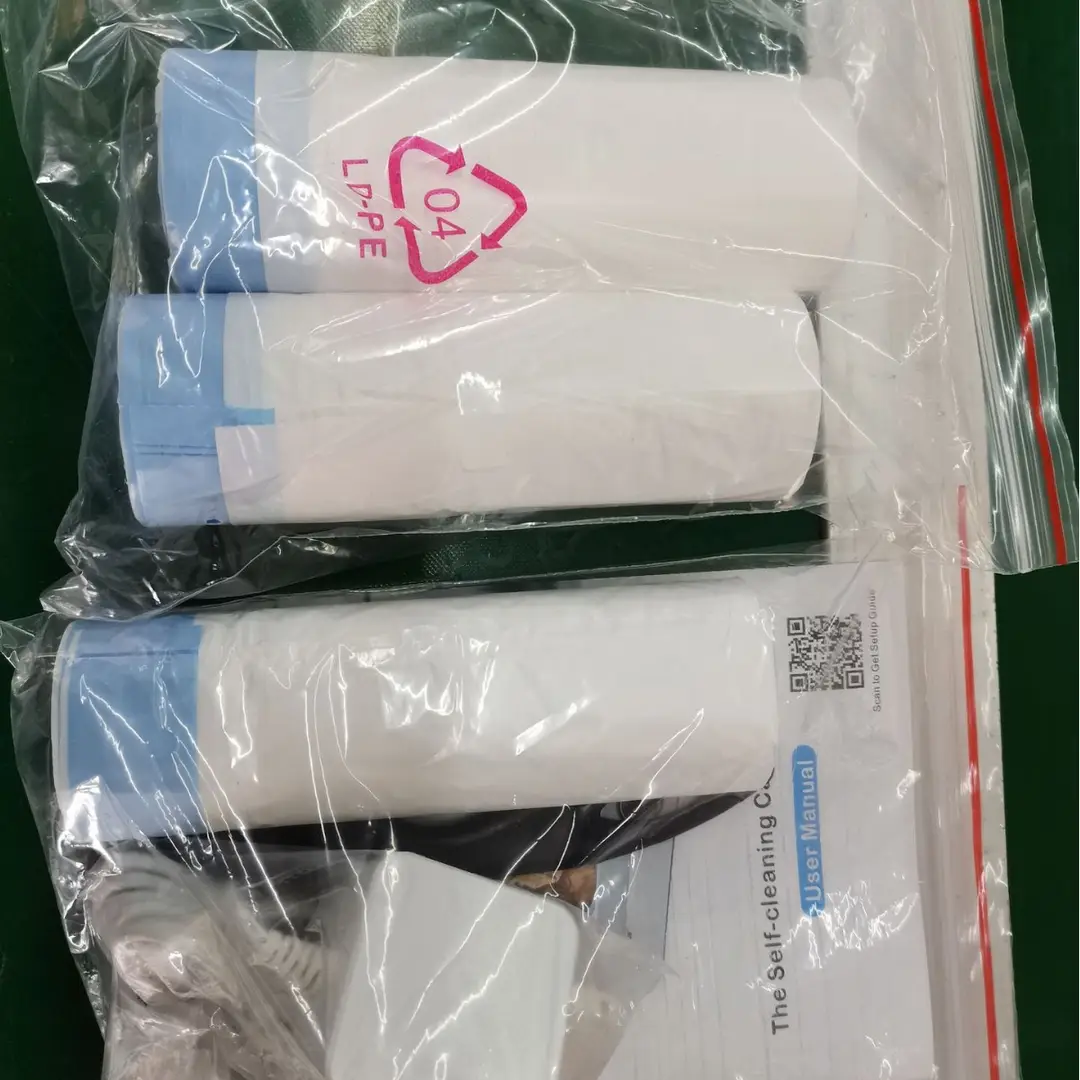 Neutral Large Thickeneded Garbage Bag Disposable Poop-Free Rolled Drawstring Automatic Closing Cat Toilet Poop Bag