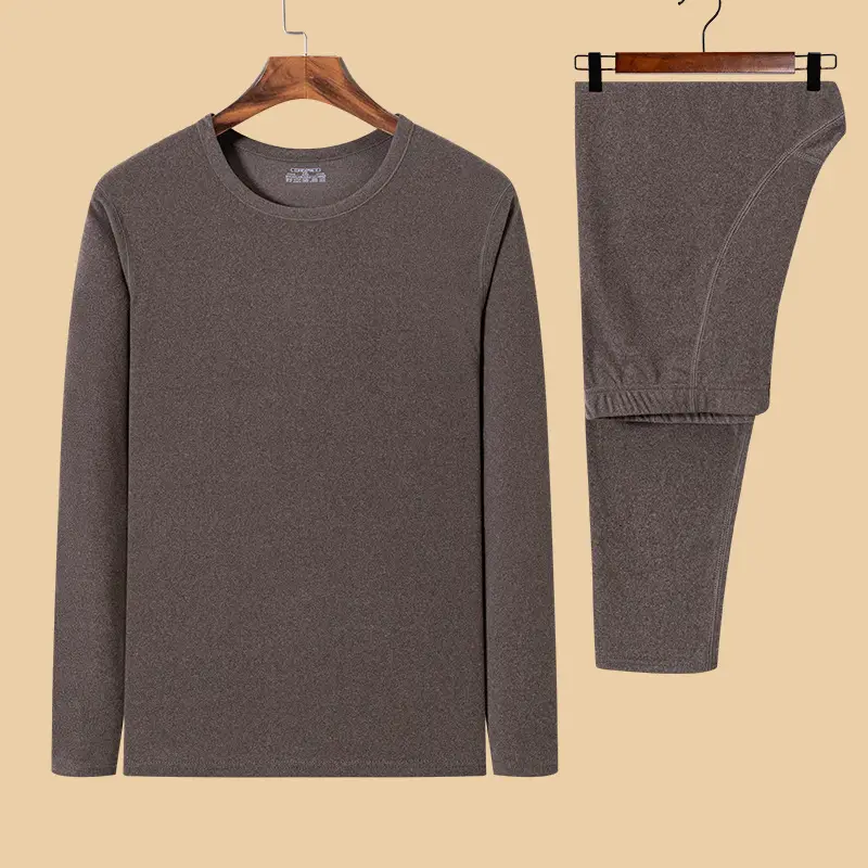 De velvet suit [round neck brown]]
