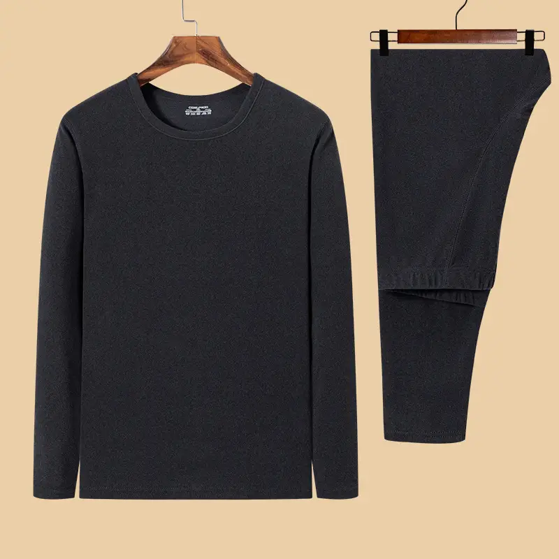 De velvet suit [round neck dark gray]]