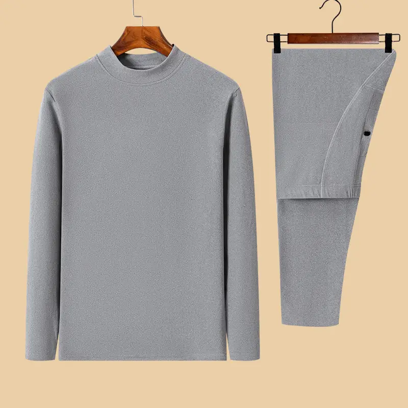 De velvet suit [half high collar light gray]]