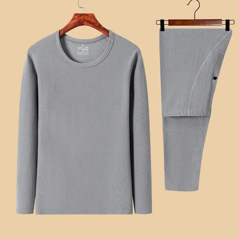 Men's Fleece Thermal Set Teal Long Sleeve Trousers - Image 22