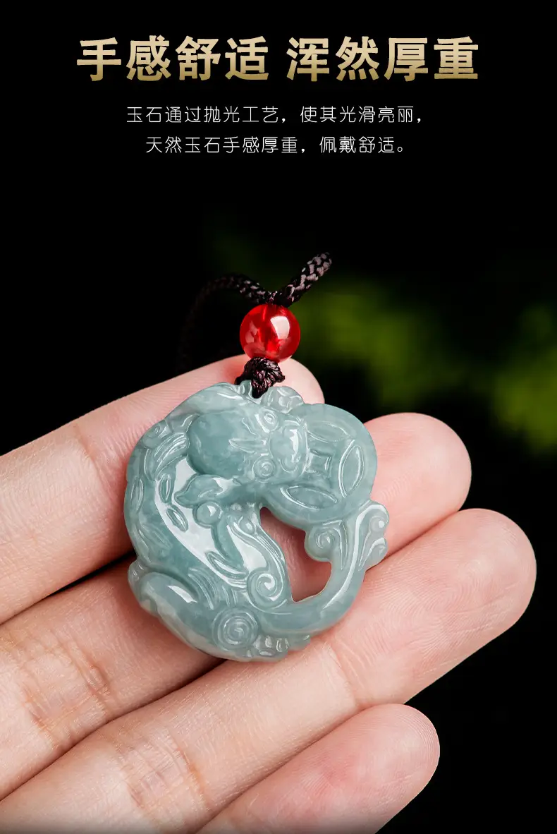 Jade Blue Water Money Pendant for Men Women — feature 10