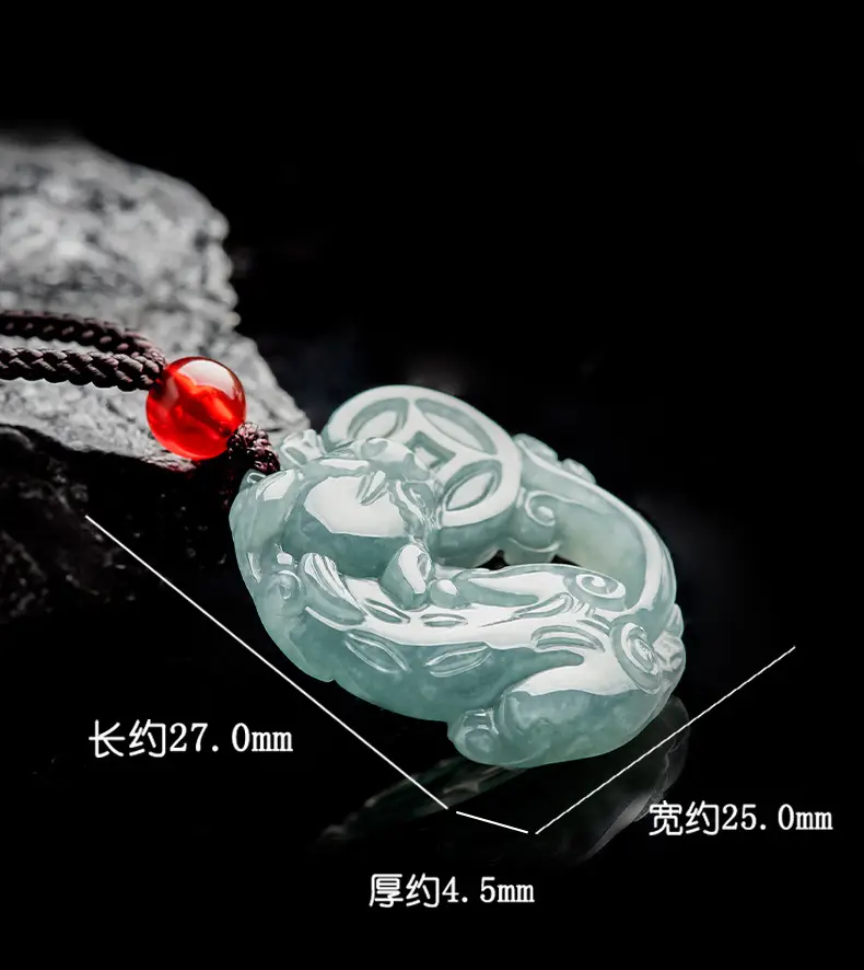 Jade Blue Water Money Pendant for Men Women — feature 5