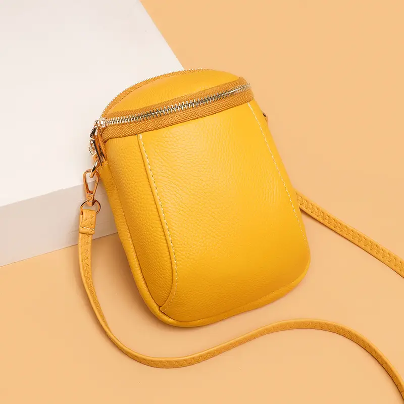 Black Textured Crossbody Bag for Women - Image 7