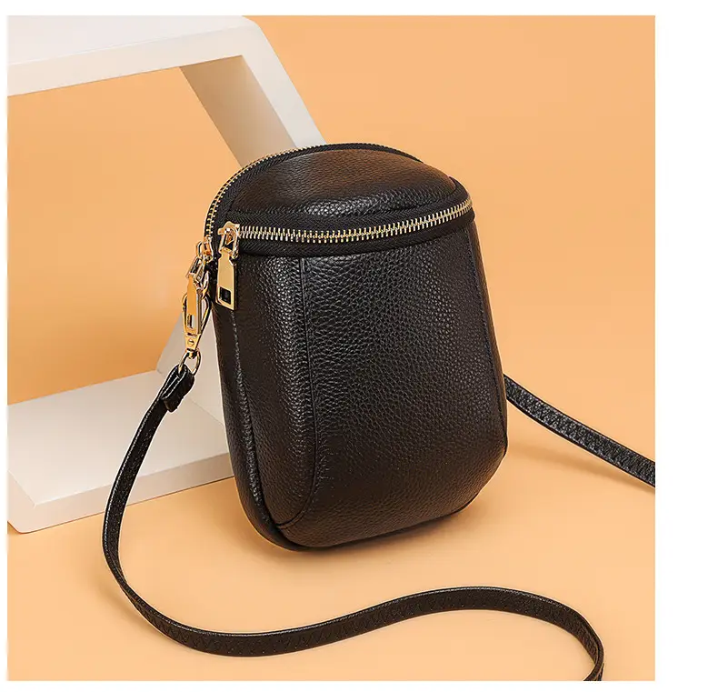Black Textured Crossbody Bag for Women — feature 5
