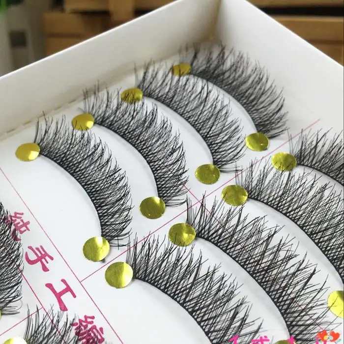 High Quality Handmade False Eyelashes 10 Pairs Cotton Thread - Image 2