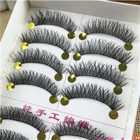 High Quality Handmade False Eyelashes 10 Pairs Cotton Thread - Image 4