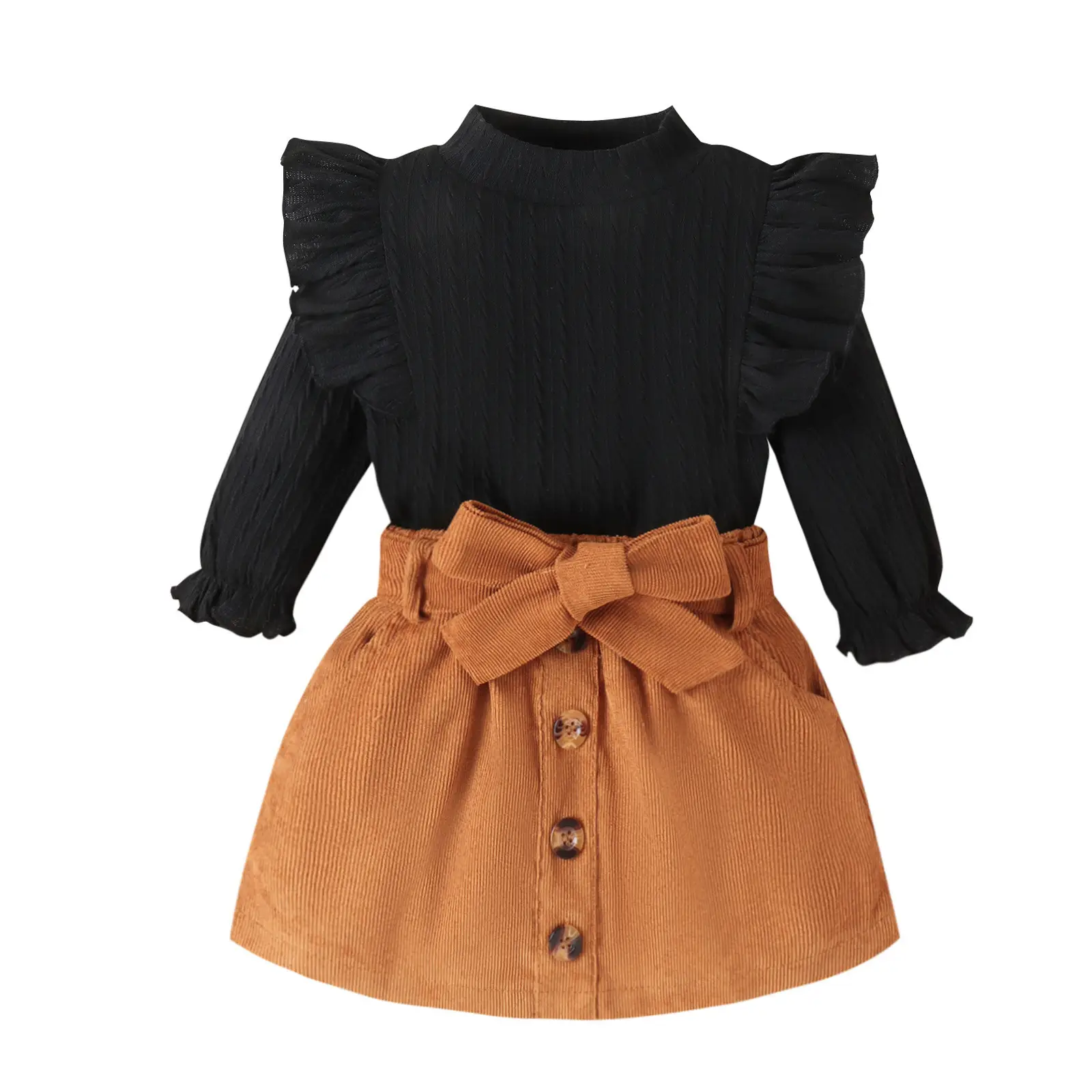 Baoxi Children's 3-Piece Cross-Country Sweater Skirt Set - Image 6
