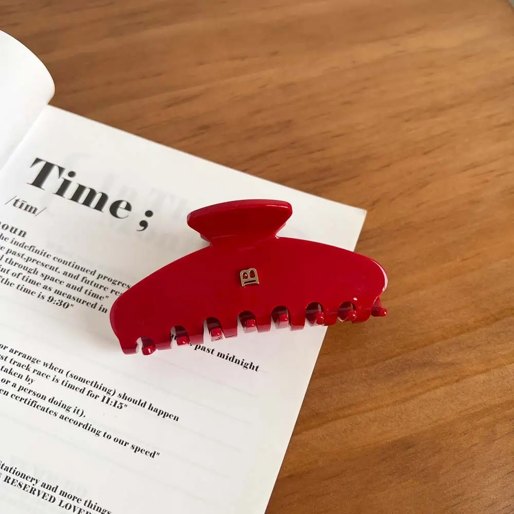 Korean Style Hairpin with Glossy Acetate Shark Clip