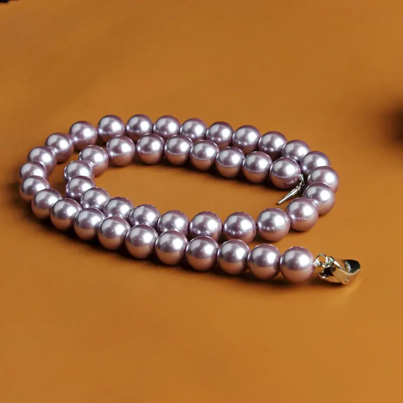 Pearl Beaded Clasp Necklace with Gold Flower Centerpiece - Image 8