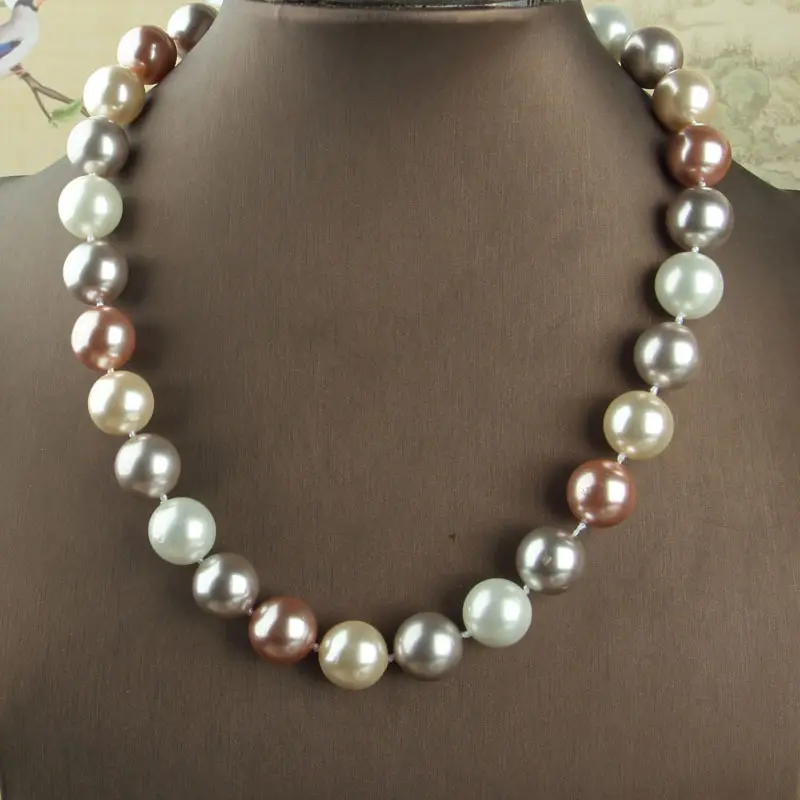 Pearl Beaded Clasp Necklace with Gold Flower Centerpiece - Image 14