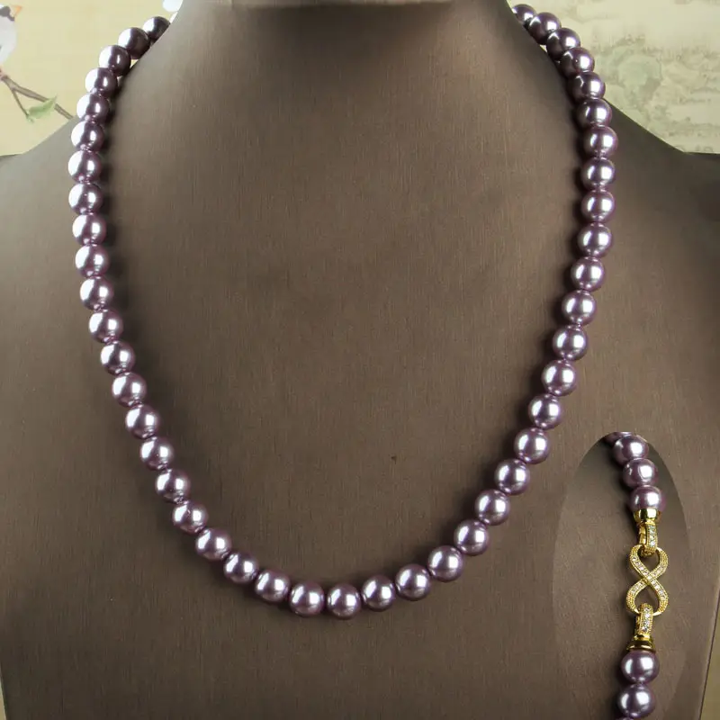 Pearl Beaded Clasp Necklace with Gold Flower Centerpiece - Image 7