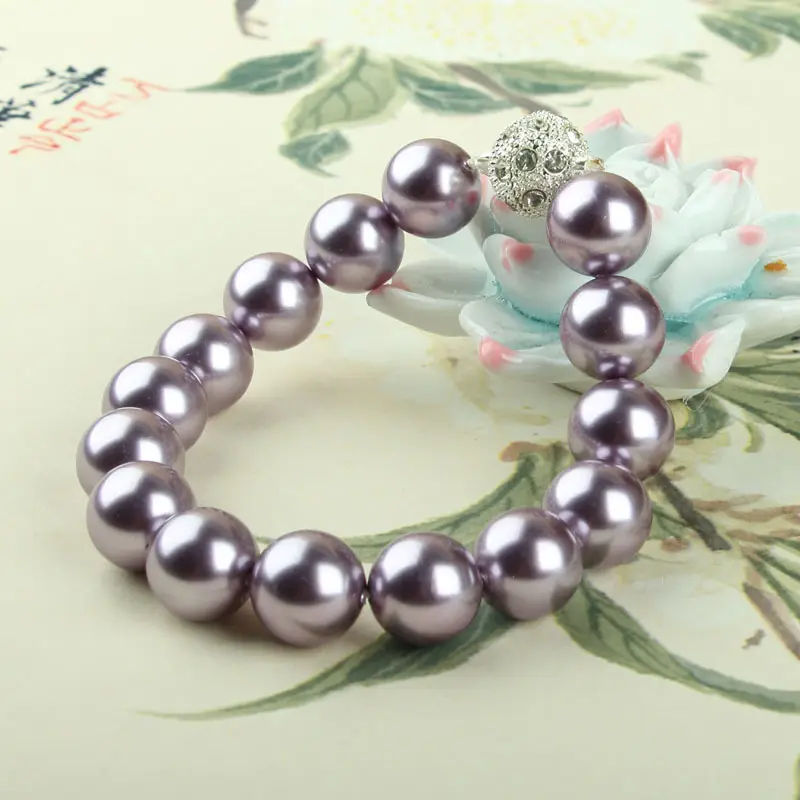 Pearl Beaded Clasp Necklace with Gold Flower Centerpiece - Image 9