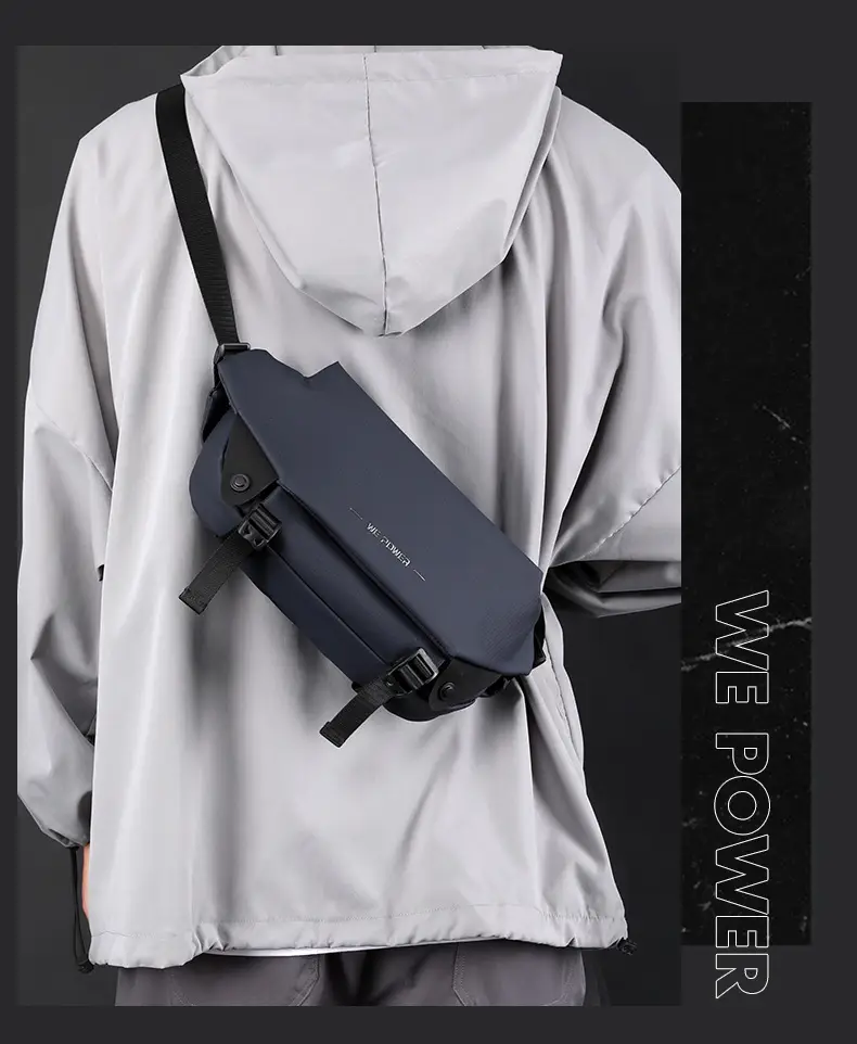 Men's Invisible Water Cup Shoulder Bag Black — feature 17