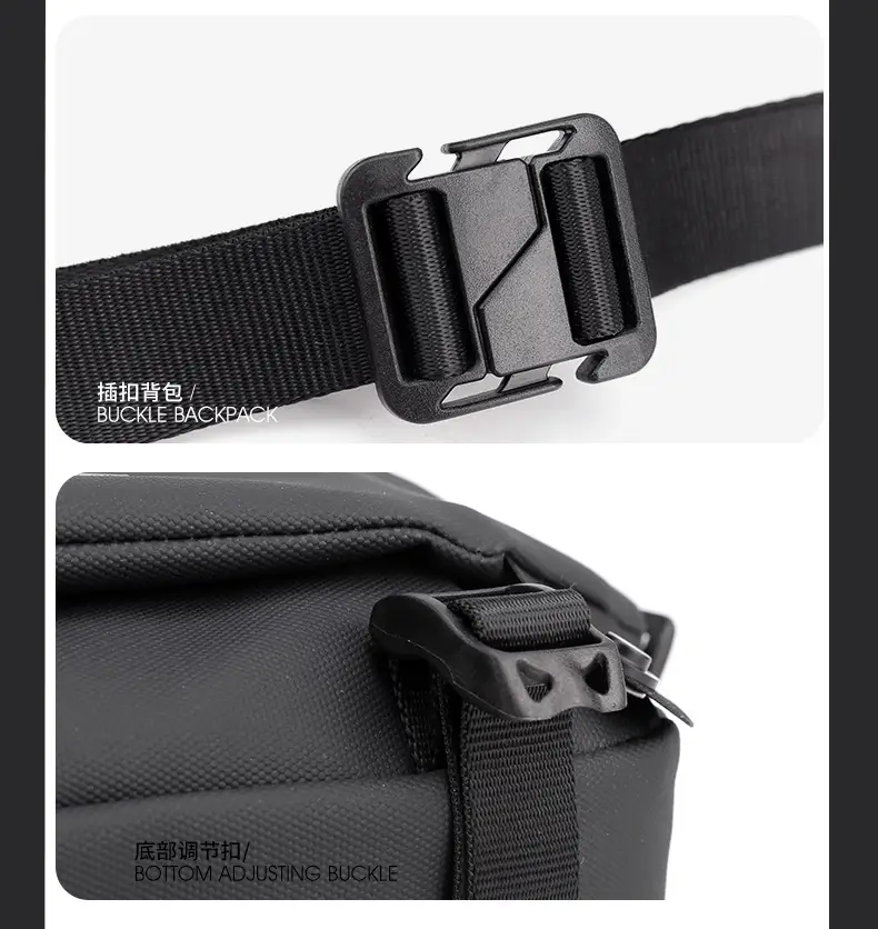 Men's Invisible Water Cup Shoulder Bag Black — feature 26